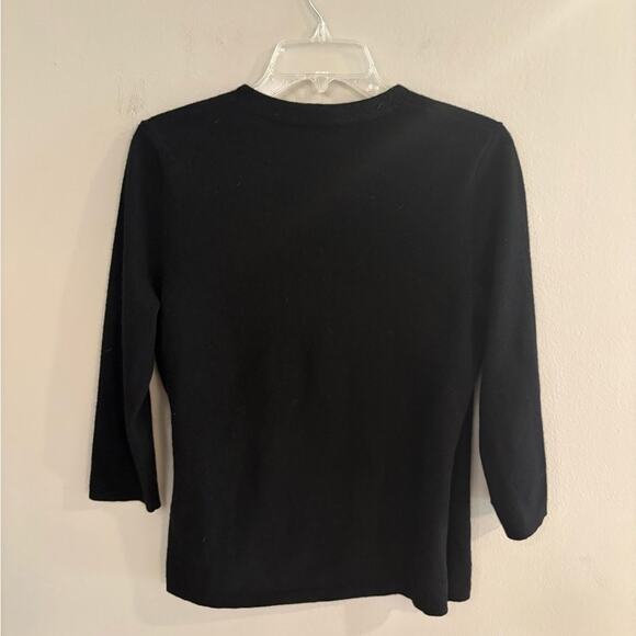 Ann Taylor Large Black Cashmere Top Sweater in Excellent Preloved Condition! - Picture 3 of 4
